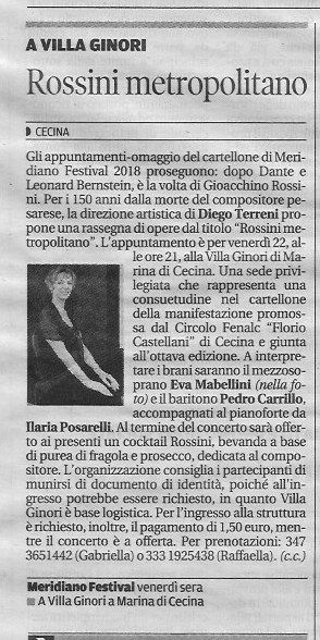 22-06 2018 Villa Ginori:  Rossini Metropolitano 